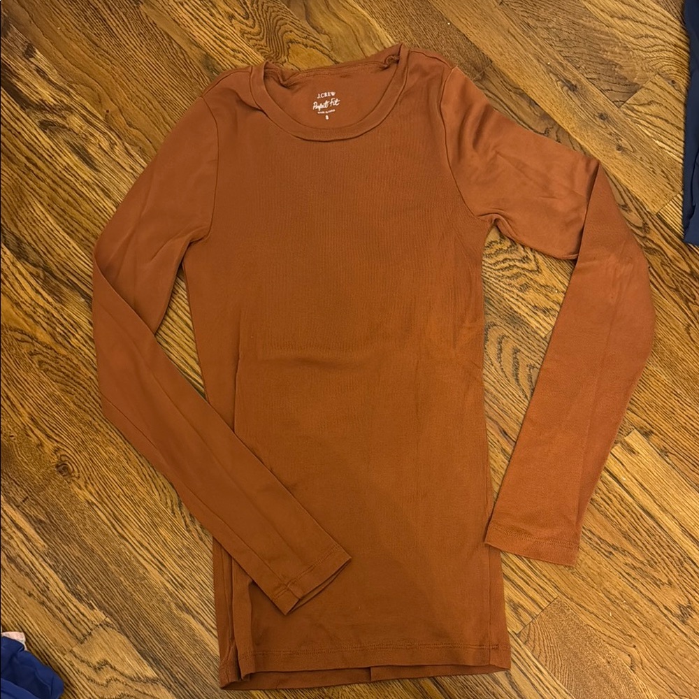 Aerie Long Sleeve Rust Top